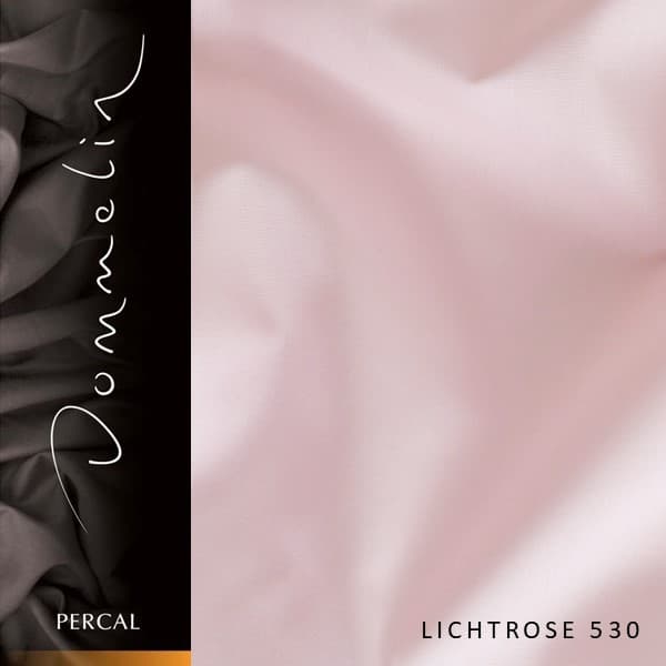 Dommelin Dubbele Split Hoeslaken Percal 200TC Lichtrose