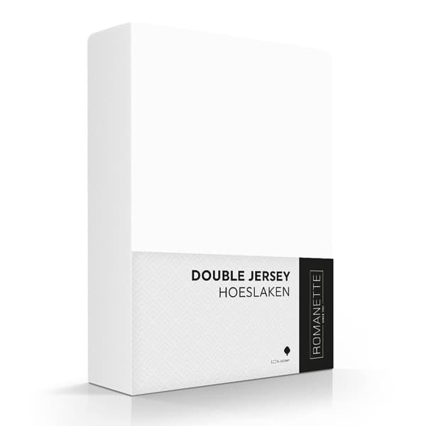 Romanette Hoeslaken Double Jersey Wit
