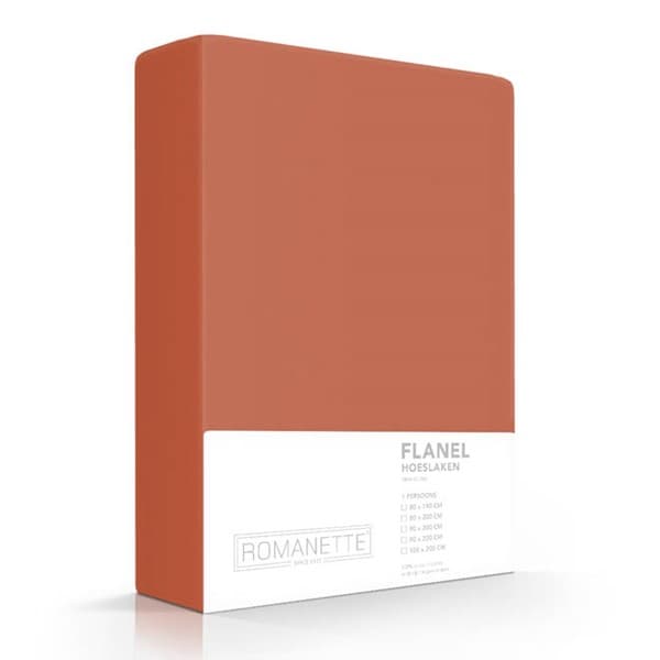 Romanette Hoeslaken Katoen-Flanel Rooibos