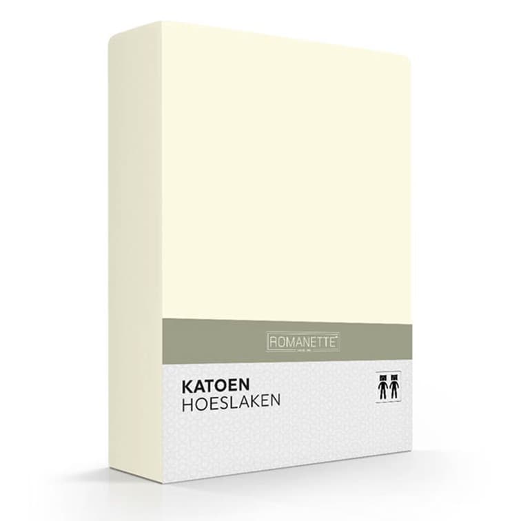 Romanette Hoeslaken Katoen Ivoor