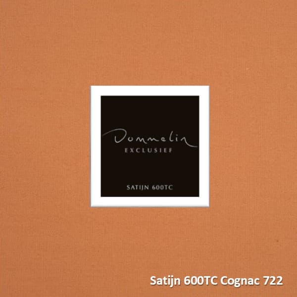 Dommelin Hoeslaken Satijn 600TC - 60 cm hoog - Cognac