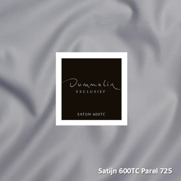 Dommelin Hoeslaken Satijn 600TC - 60 cm hoog - Parel
