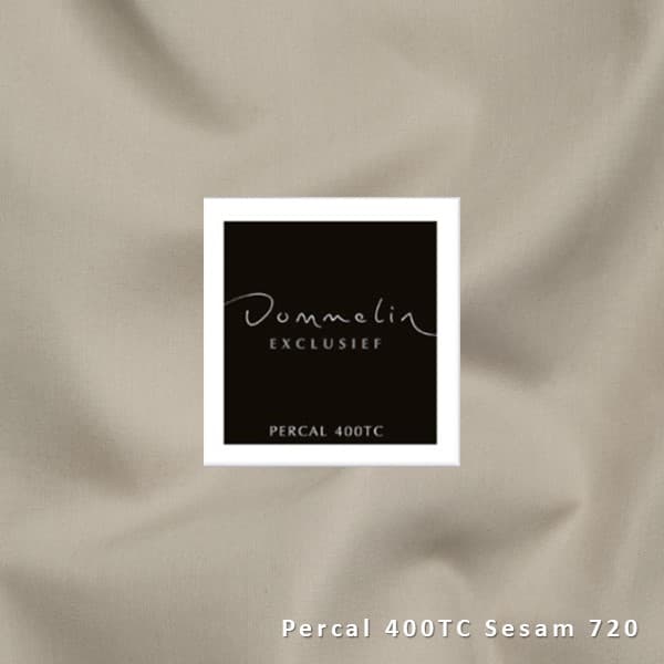 Dommelin Dubbele Split Hoeslaken Percal 400TC - 40 cm hoog - Sesam