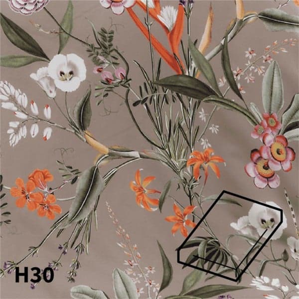 Dommelin Hoeslaken Satijn 400TC - Dessin Silvestre Taupe