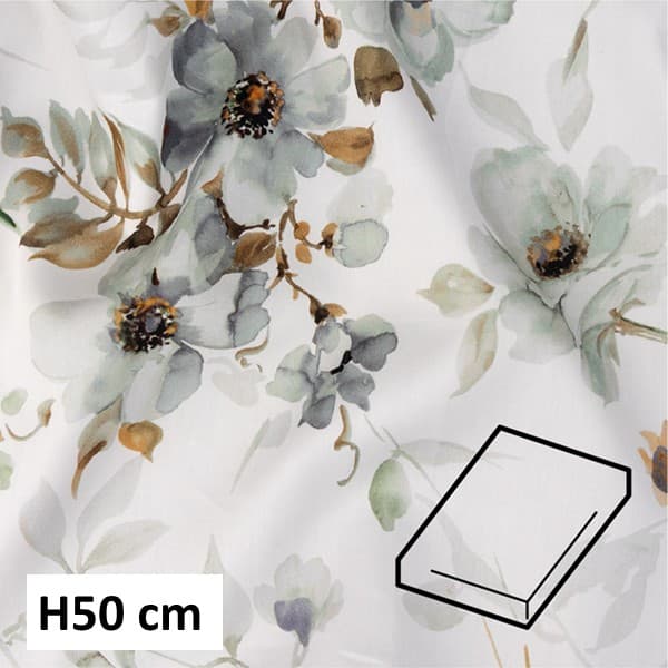 Dommelin Hoeslaken Satijn 400TC - 50 cm hoog - Camelia Olifantgrijs