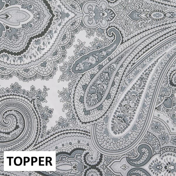 Dommelin Topper Hoeslaken Satijn 400TC - Dessin Pordoi Grijs