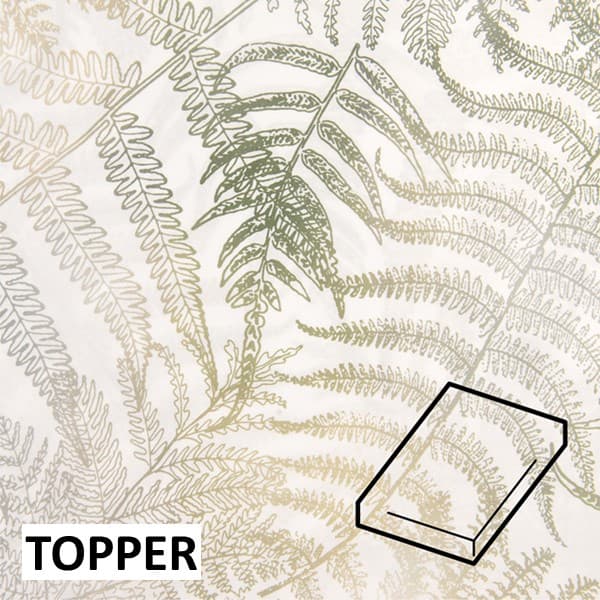 Dommelin Topper Hoeslaken Satijn 400TC - Dessin Verde Wit
