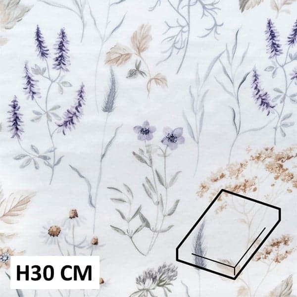 Dommelin Hoeslaken Satijn 400TC - Dessin Nature Olifantgrijs