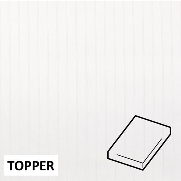 Dommelin Topper Hoeslaken Satijn 400TC - Dessin Pico Wit