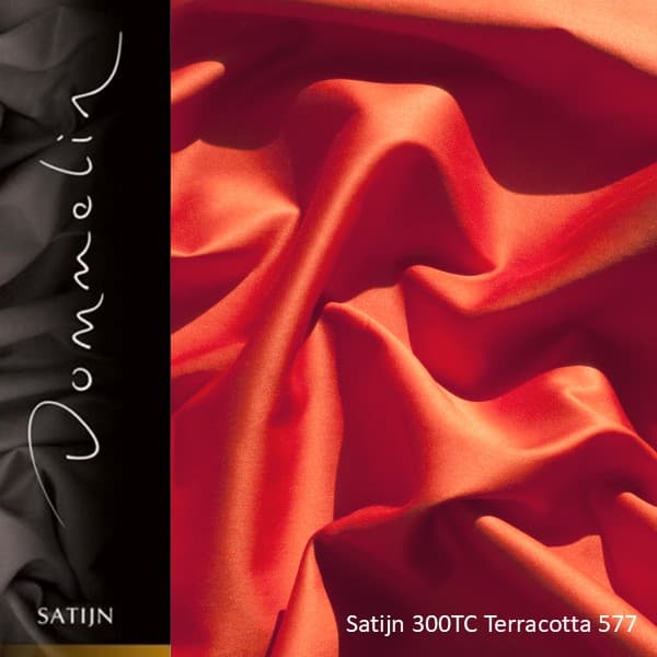 Dommelin Topper Hoeslaken Satijn 300TC Terracotta