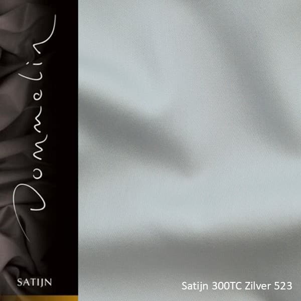Dommelin Topper Hoeslaken Satijn 300TC Zilver