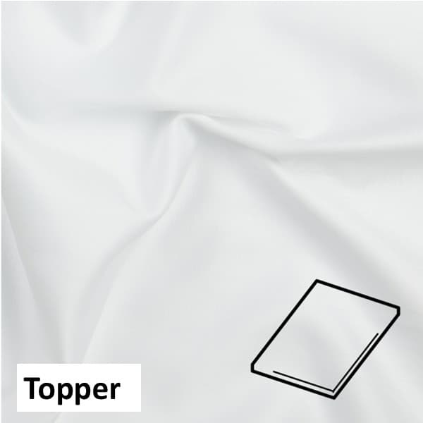 Dommelin Topper Hoeslaken Satijn 400TC - Dessin Charmosa Wit