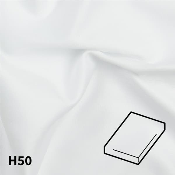 Dommelin Hoeslaken Satijn 400TC - 50 cm hoog - Charmosa Wit