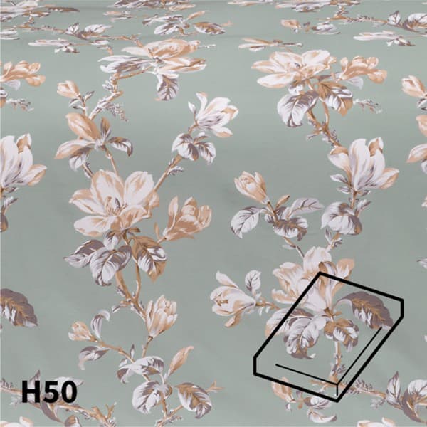 Dommelin Hoeslaken Satijn 400TC - 50 cm hoog - Magnolia Spargroen