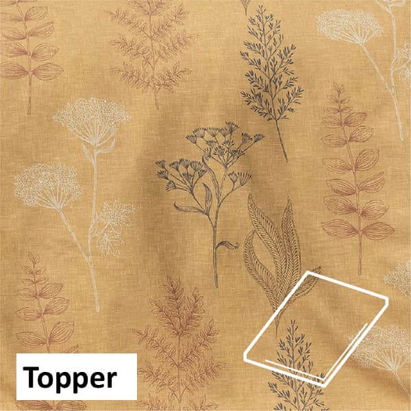 Dommelin Topper Hoeslaken Satijn 400TC - Dessin Erbe Brons