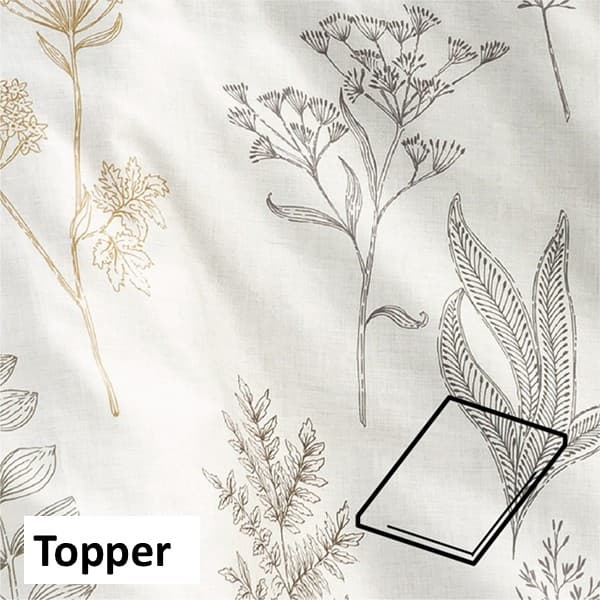 Dommelin Topper Hoeslaken Satijn 400TC - Dessin Erbe Ecru