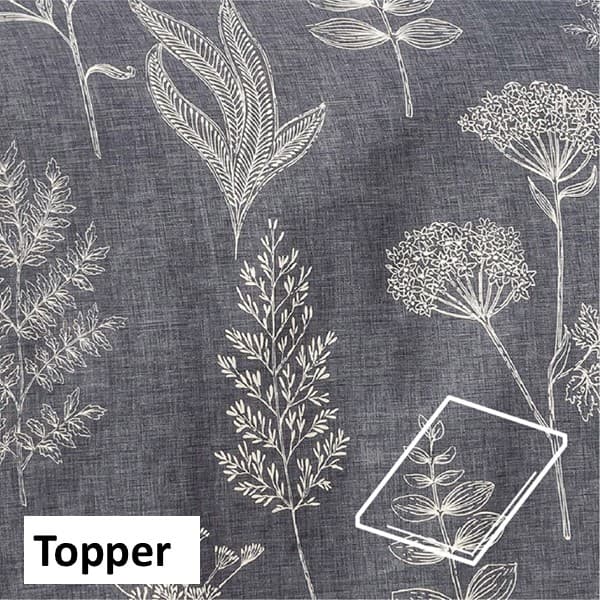 Dommelin Topper Hoeslaken Satijn 400TC - Dessin Erbe Grijs
