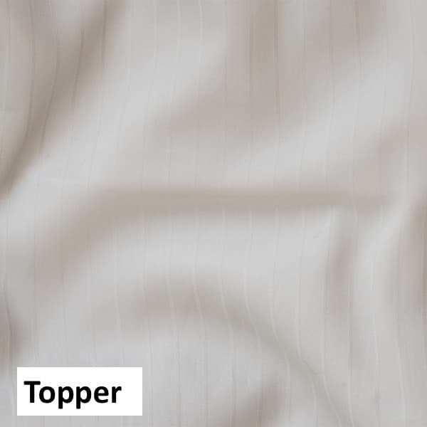 Dommelin Topper Hoeslaken Satijn 400TC - Dessin Pico Ecru