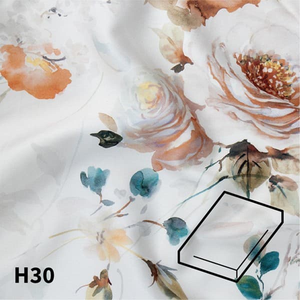 Dommelin Hoeslaken Satijn 400TC - Dessin Camelia Terra